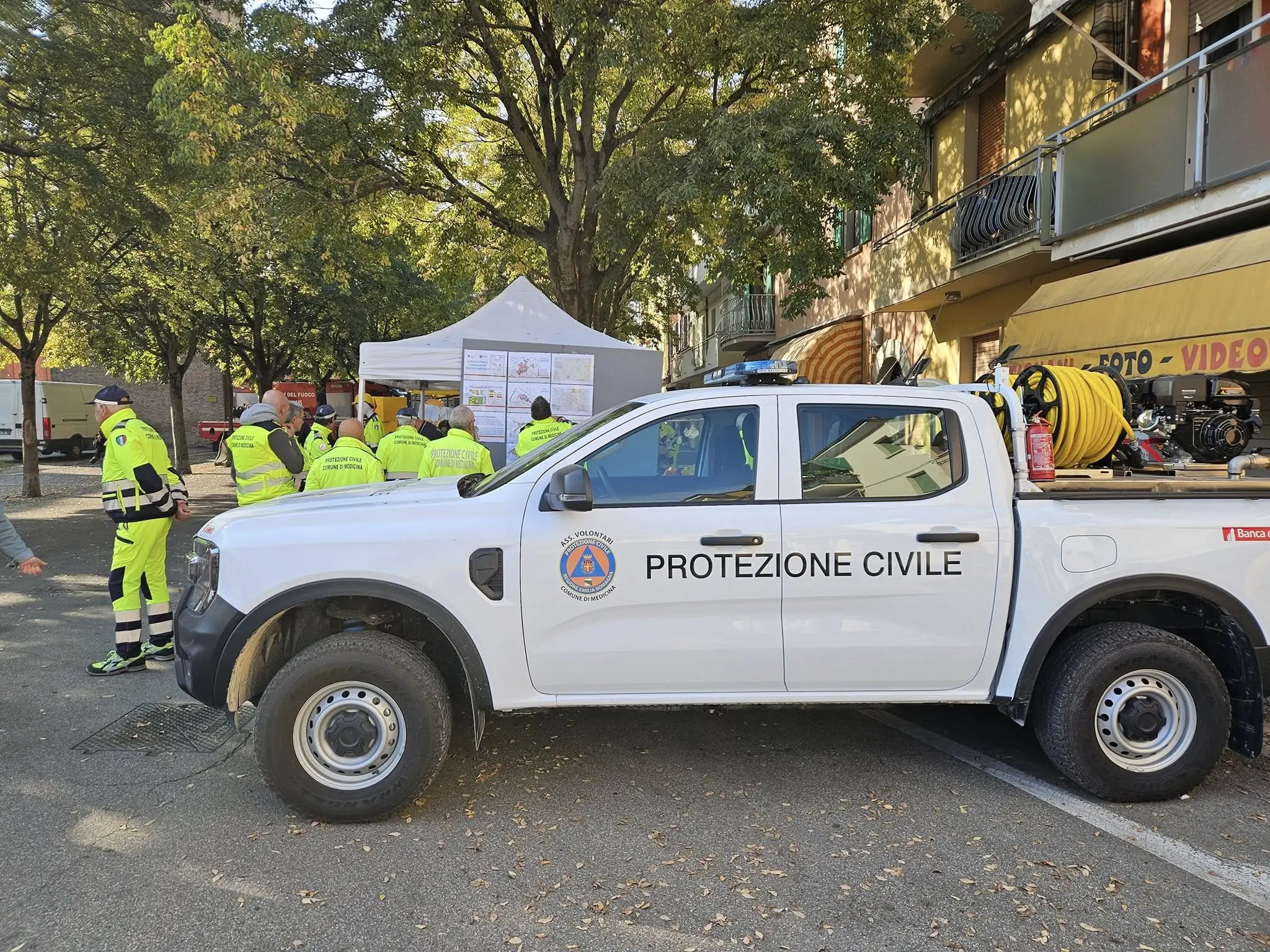 A cena con la protezione civile di Medicina